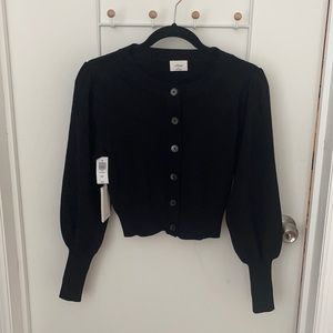 Aritzia Wilfred Alessia Cardigan in Black Noir